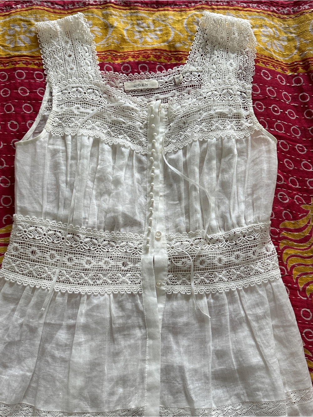 Doen Ramie and Lace Dress - Picture 3 of 7